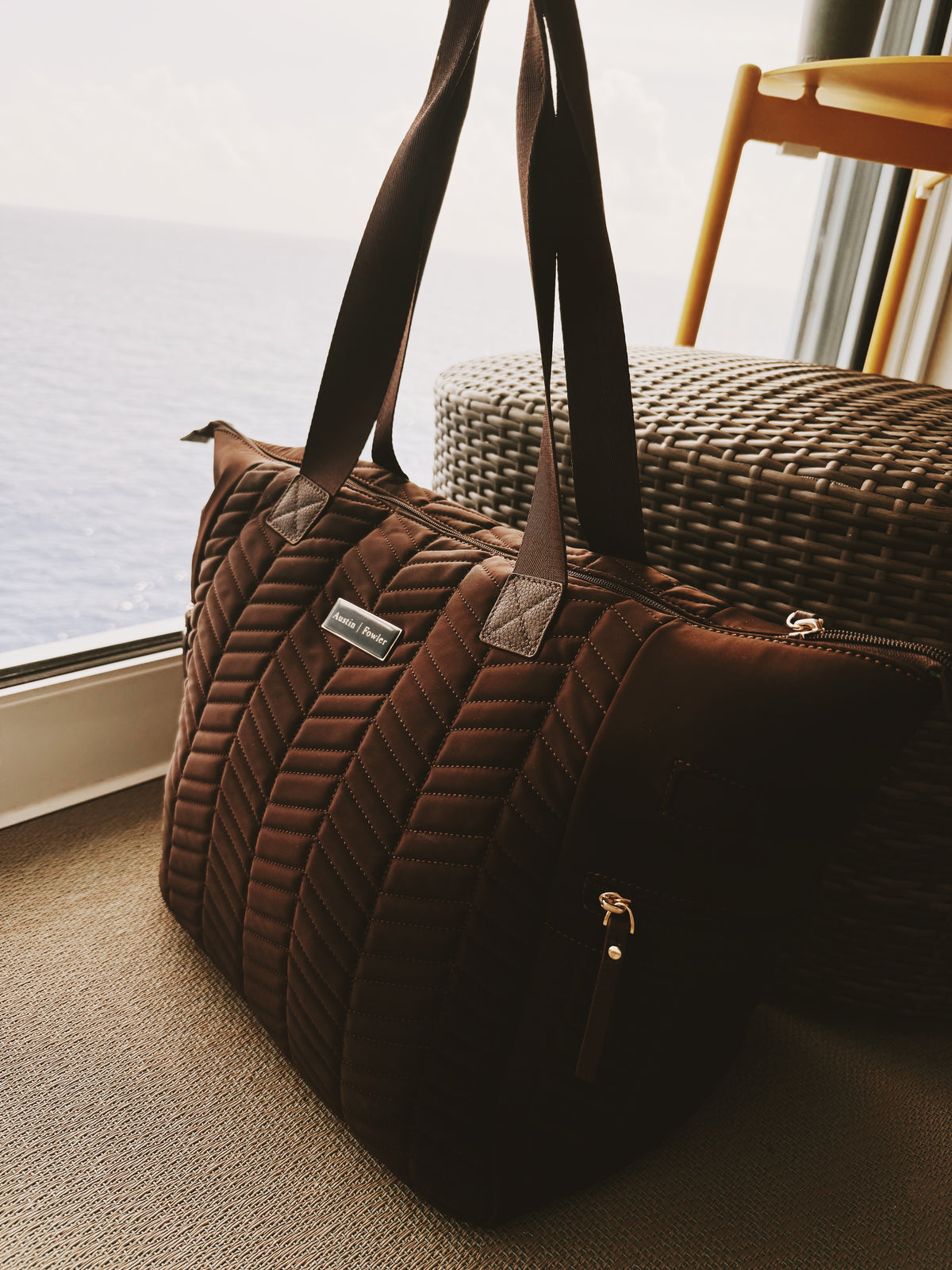 Reagan Tote Herringbone - Premium Work & Travel Bag | Austin Fowle