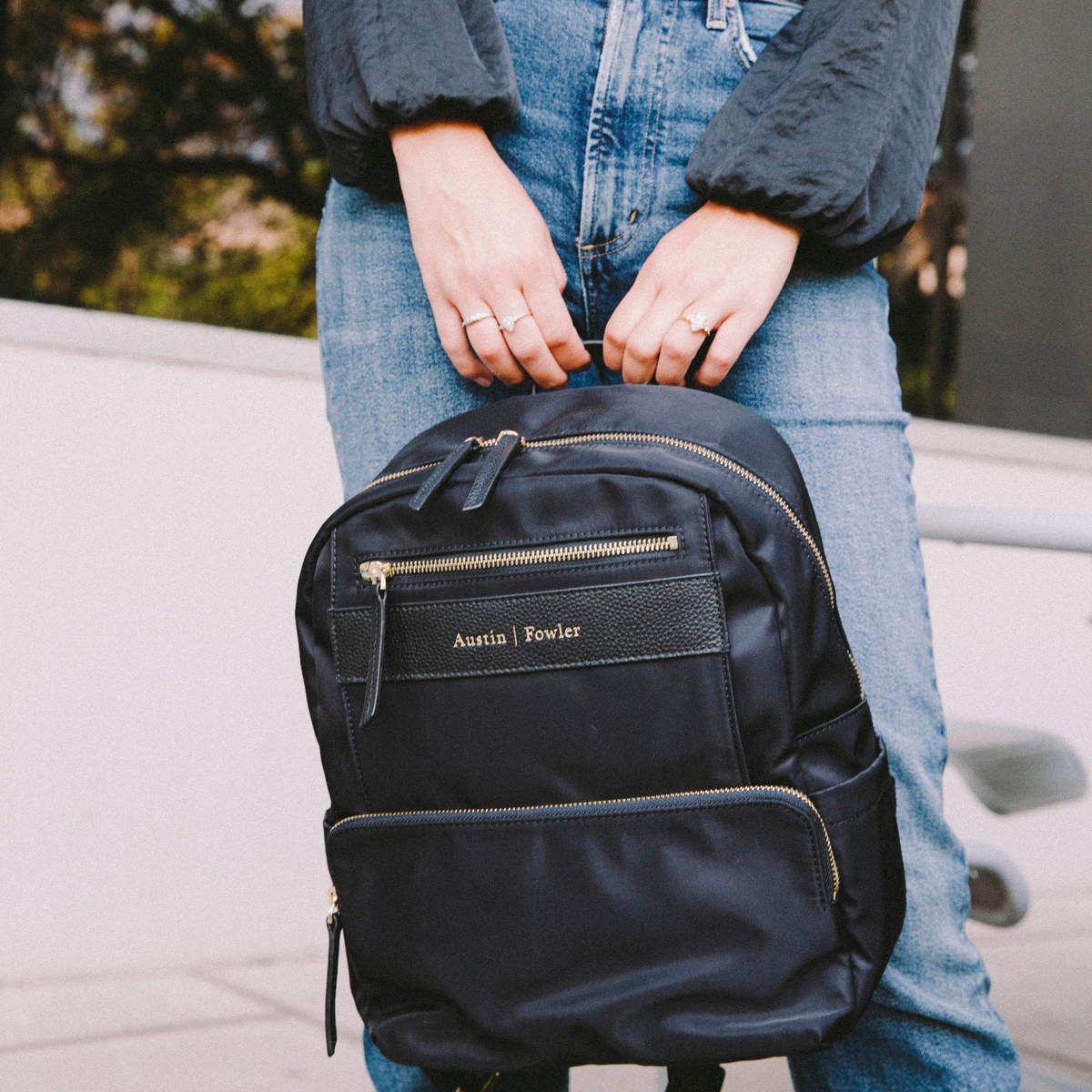 marina mini backpack in black (outlet)
