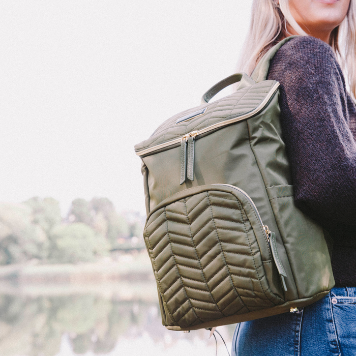 the brielle mini backpack in olive (outlet)
