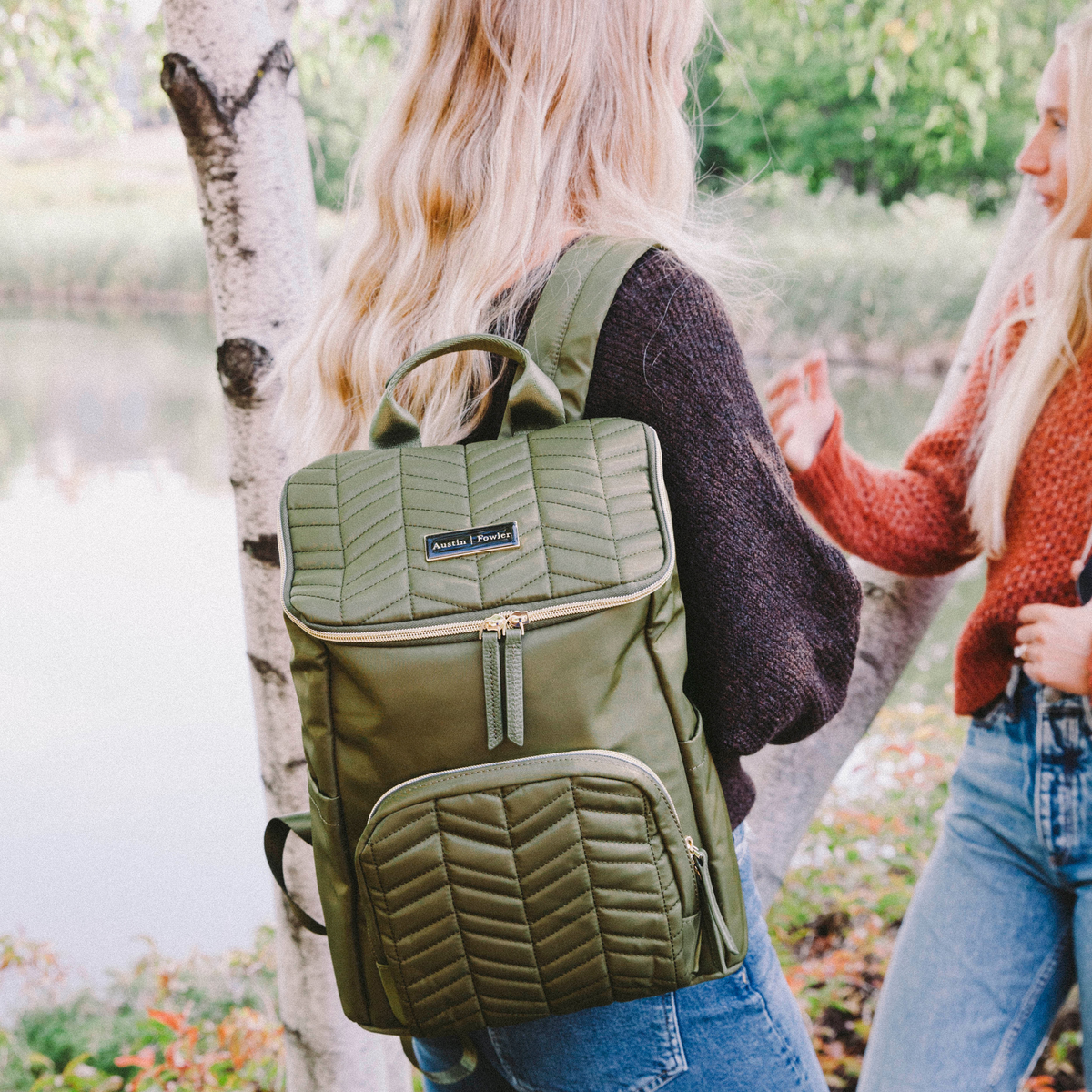 the brielle mini backpack in olive (outlet)