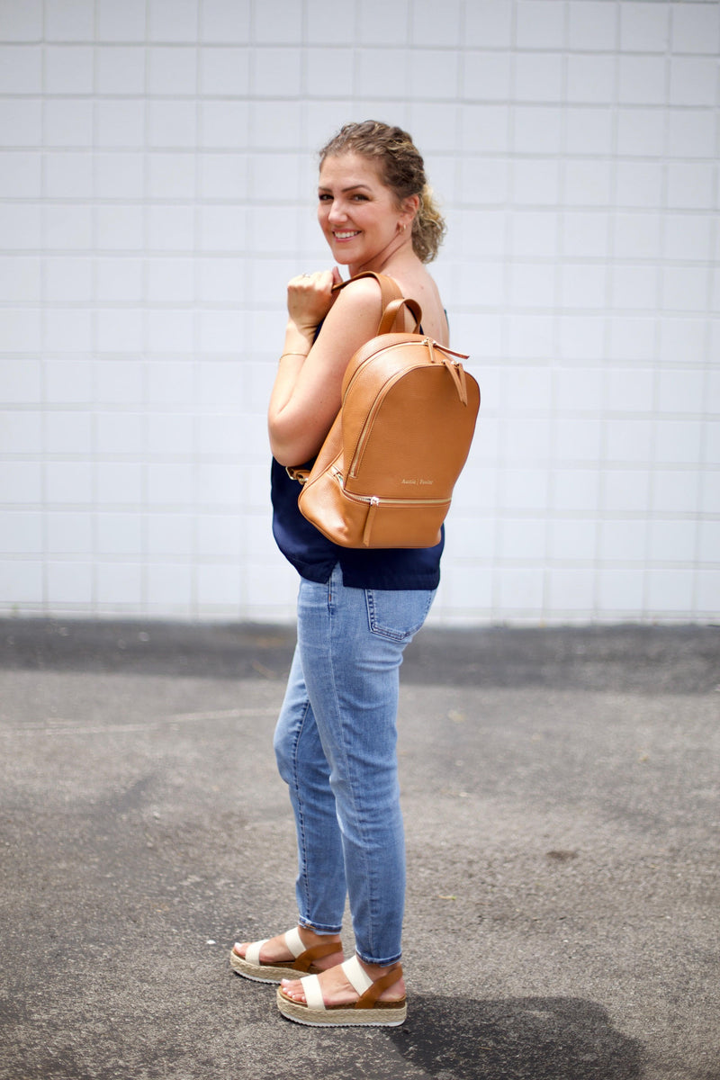 sarah mini backpack in camel