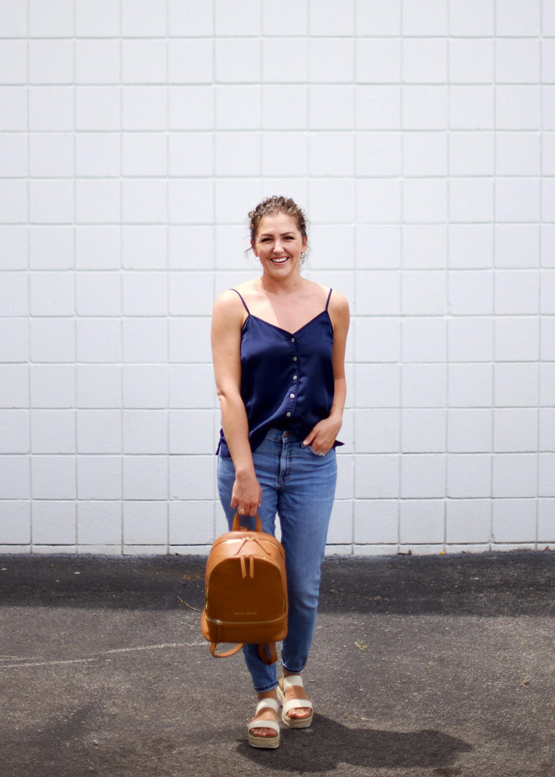 sarah mini backpack in camel