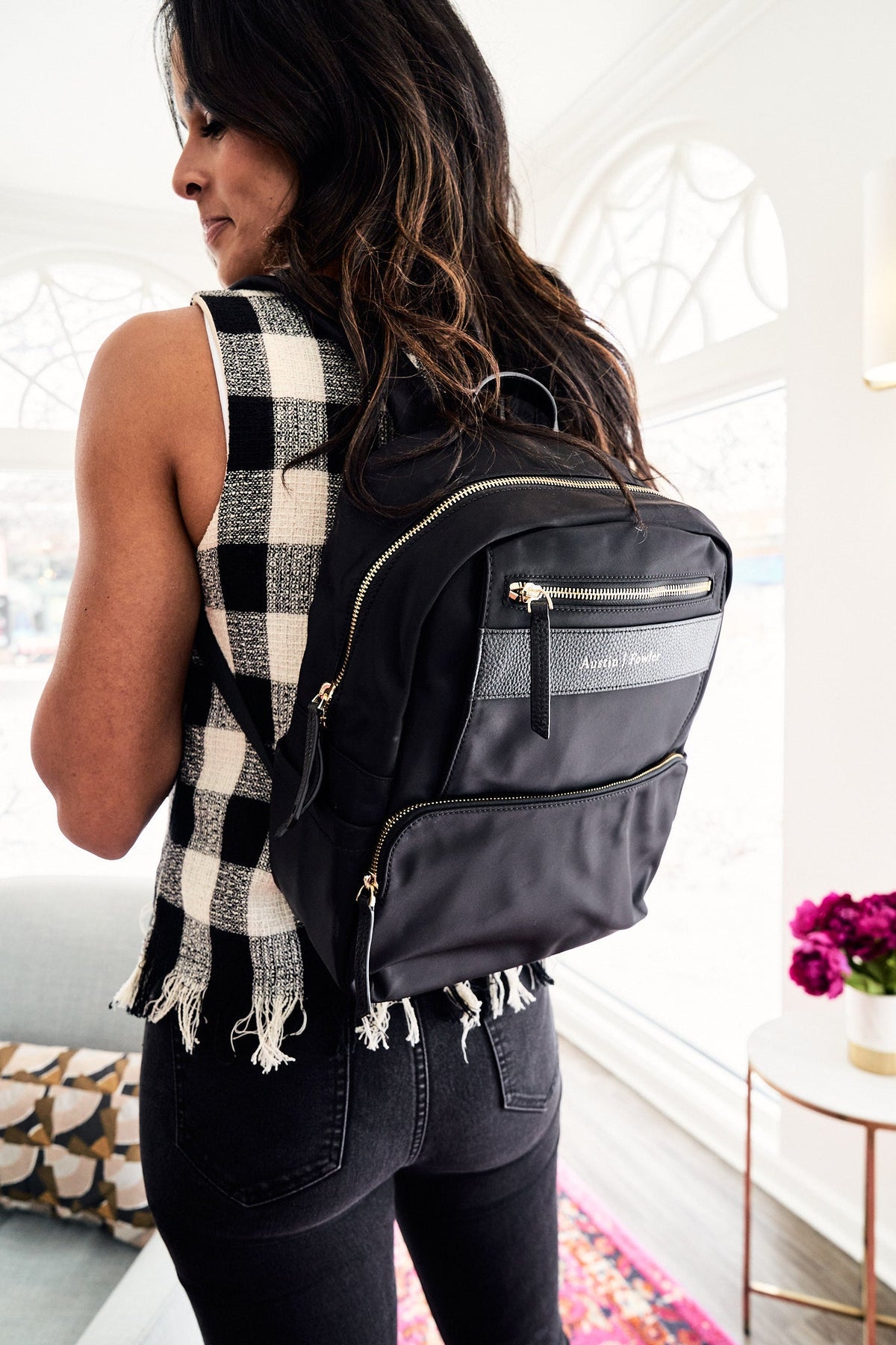 marina mini backpack in black (outlet)