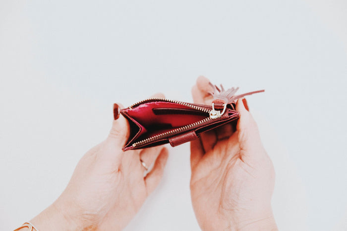 blair coin cardholder in mulberry (outlet)