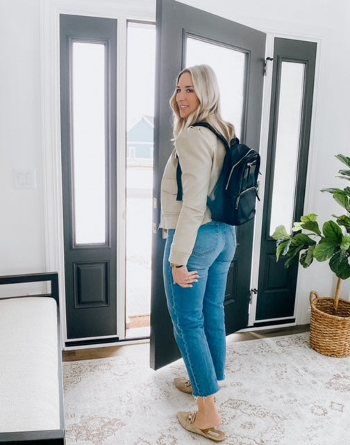 marina mini backpack in black (outlet)