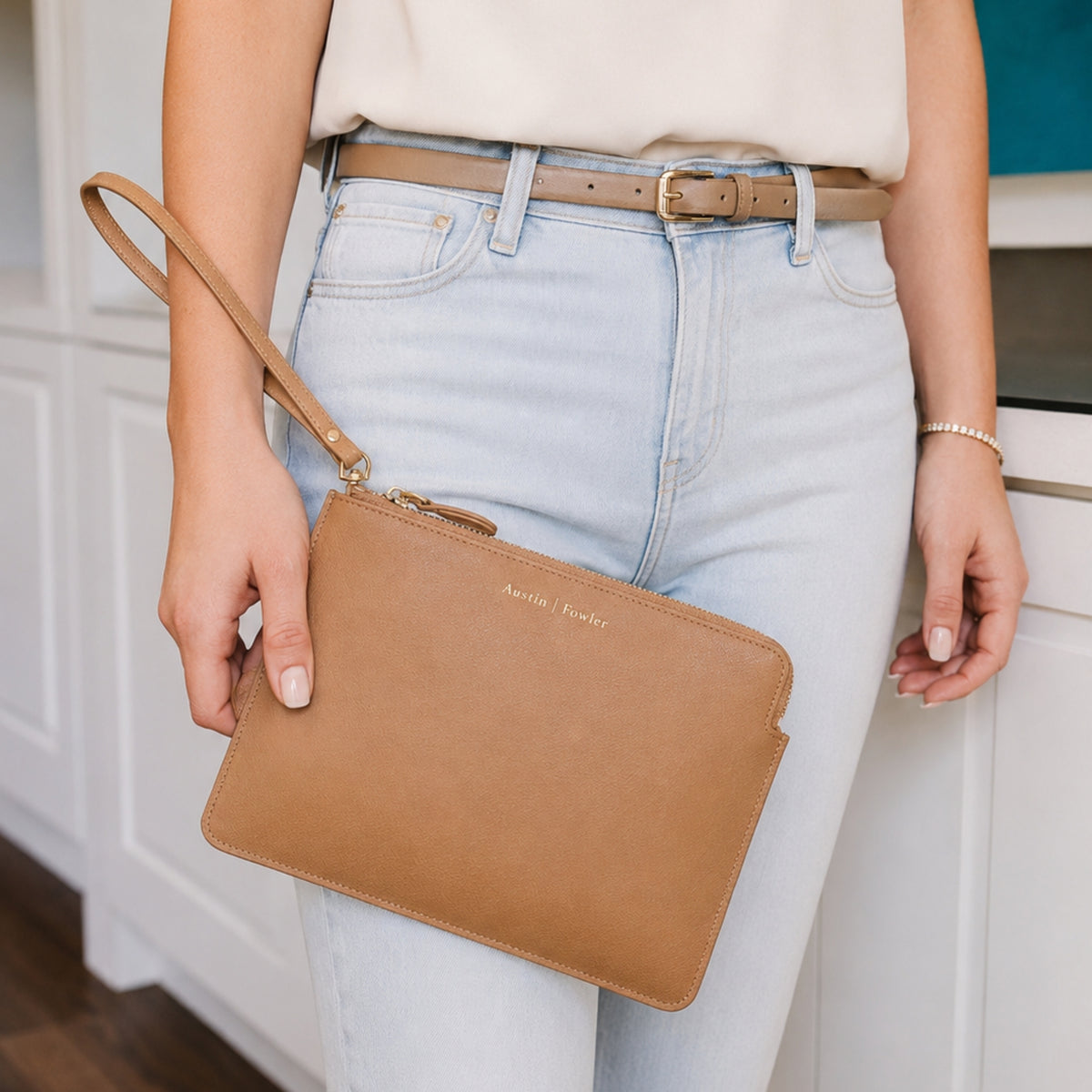 The Blair Leather Wristlet
