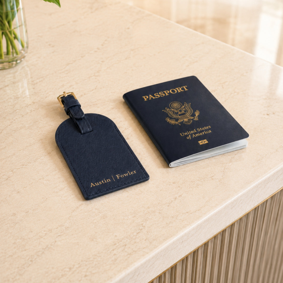 The Blair Leather Luggage Tag