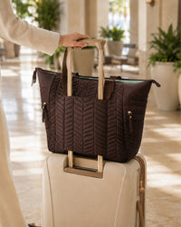 The Reagan Tote in Herringbone