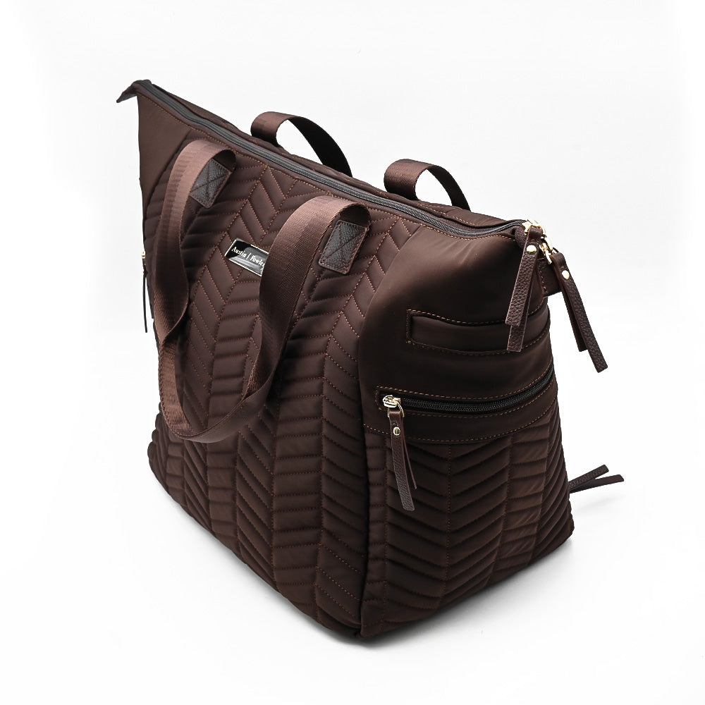 Reagan Tote Herringbone - Premium Work & Travel Bag | Austin Fowle