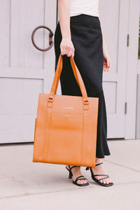 duke leather tote
