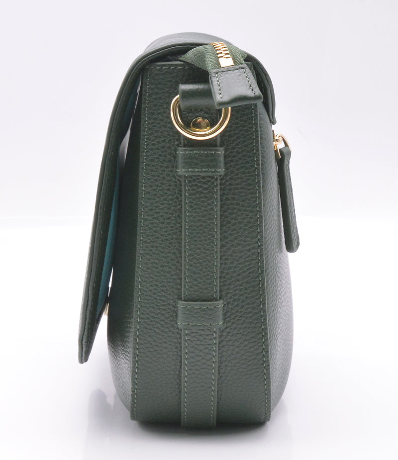 omaha handbag in hunter green