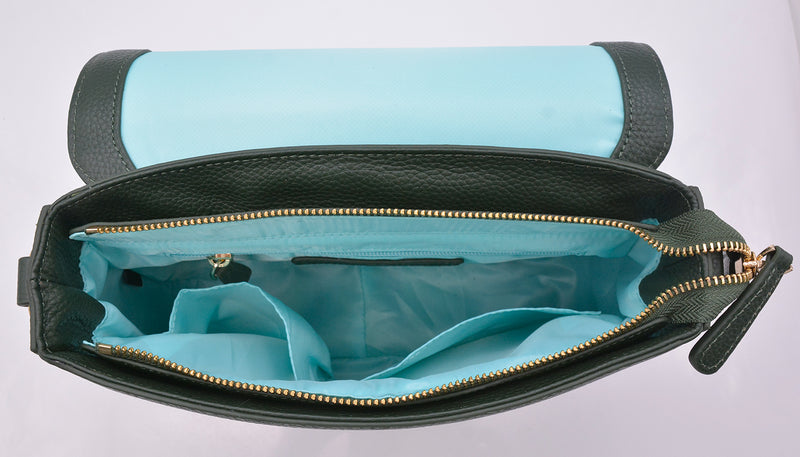 omaha handbag in hunter green