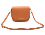 leather handbag women saddle style purse full grain leather tan