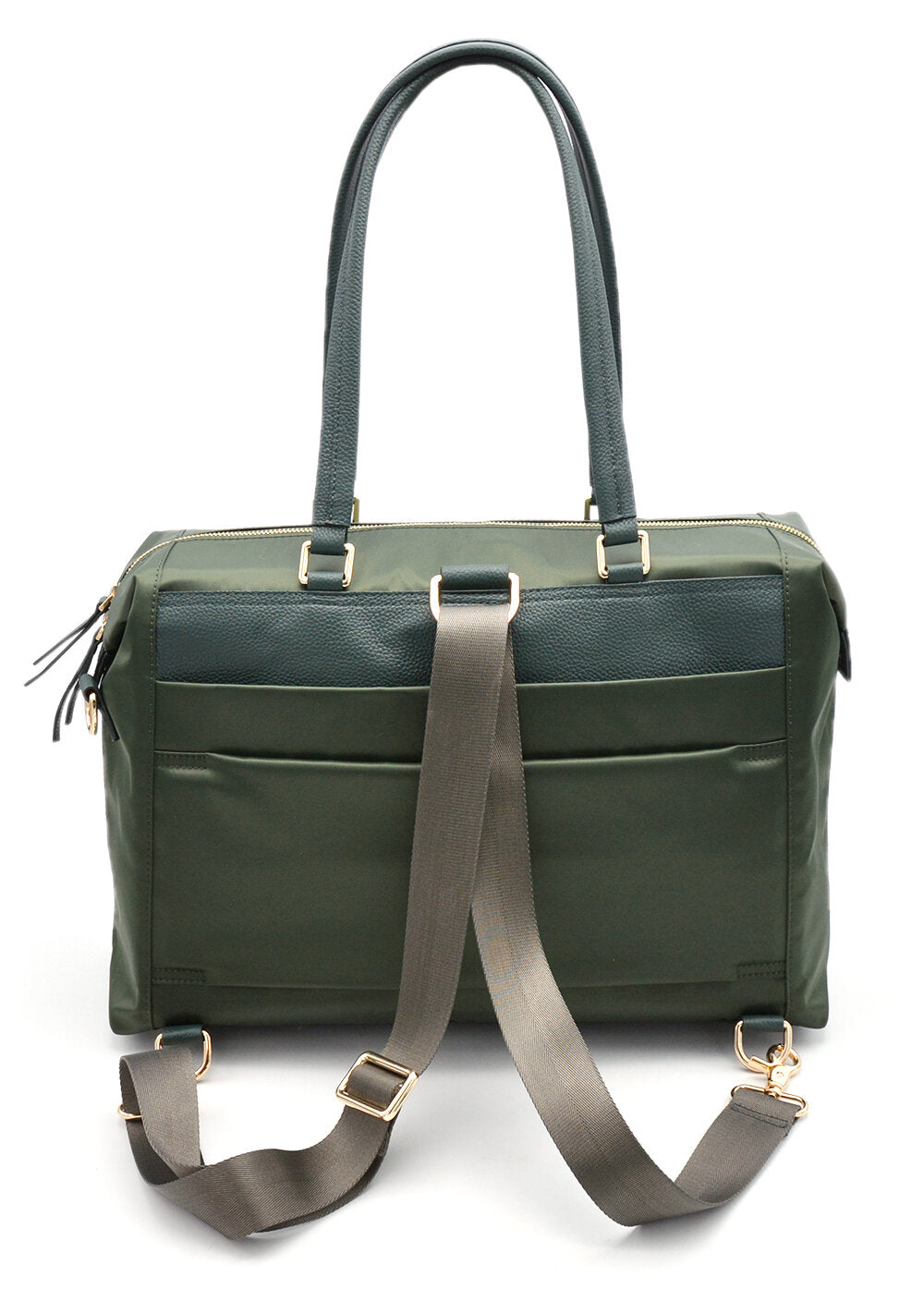 green work bag for women tote style backpack carry messenger laptop bag women