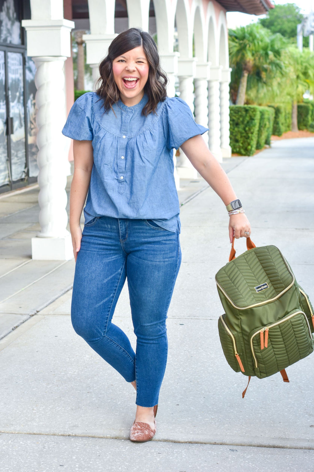 brielle backpack in olive