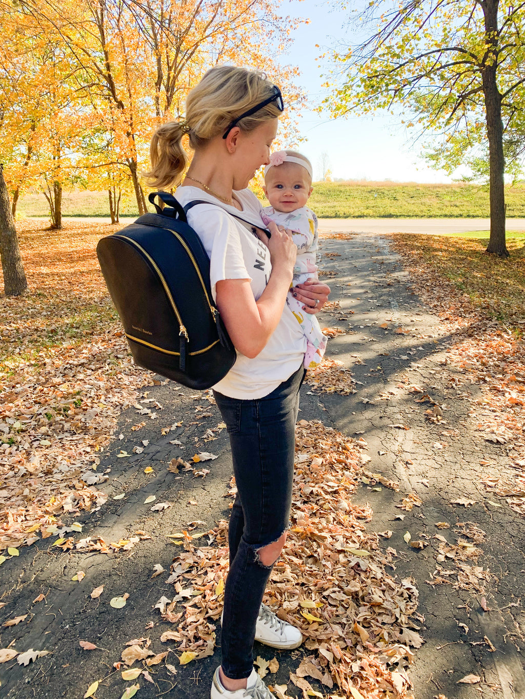 sarah mini backpack in black