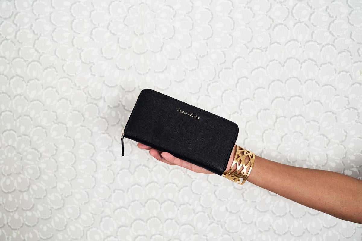 marie wallet in black (outlet)