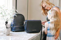 sarah mini backpack in navy (outlet)