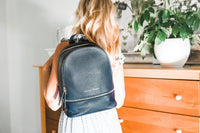 sarah mini backpack in navy (outlet)