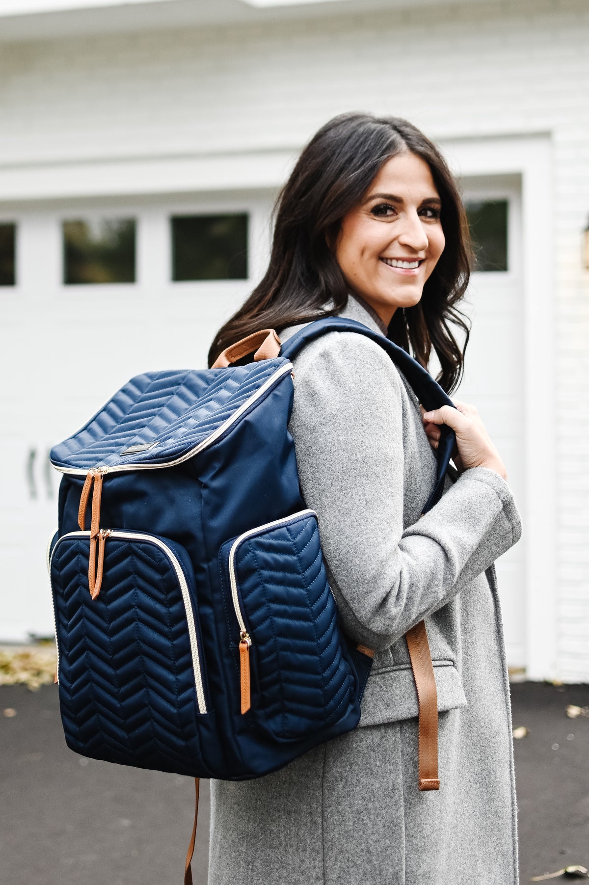 brielle backpack in navy (outlet)