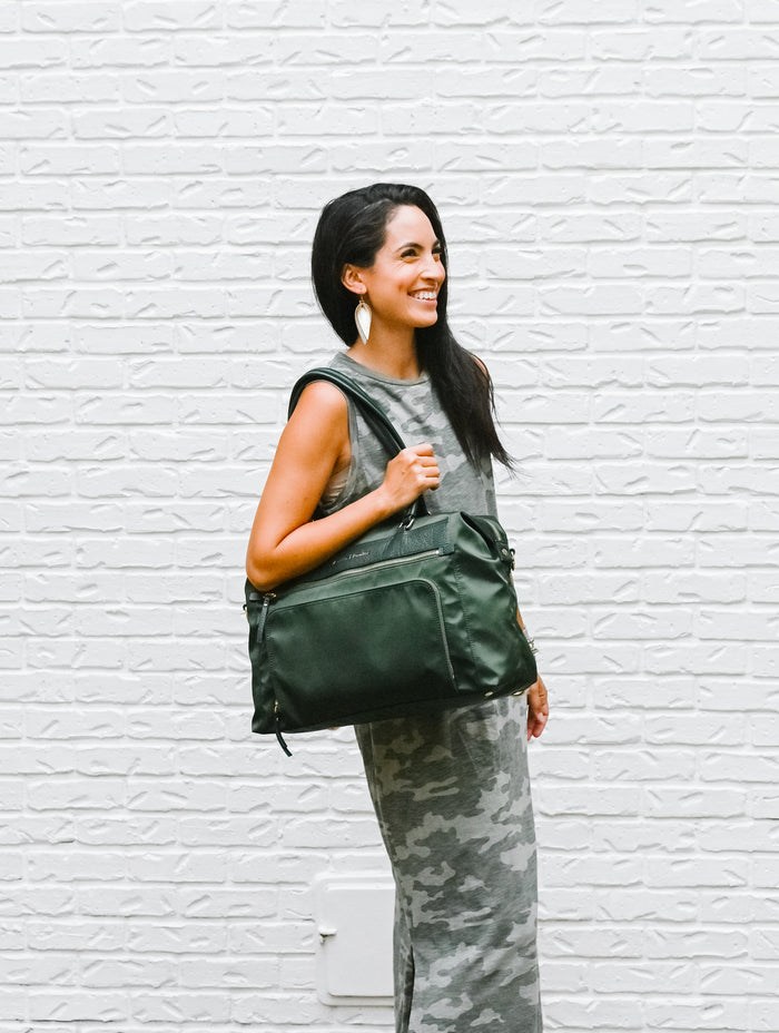 green work bag for women tote style backpack carry messenger laptop bag women