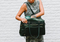 green work bag for women tote style backpack carry messenger laptop bag women