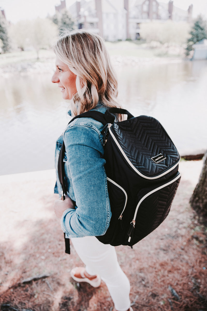 the brielle mini backpack in navy – Austin