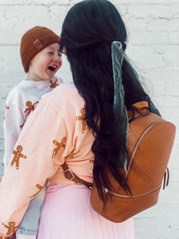 sarah mini backpack in camel (outlet)