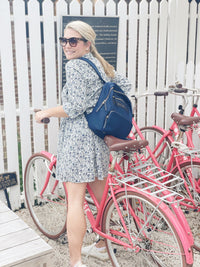 marina mini backpack in navy (outlet)