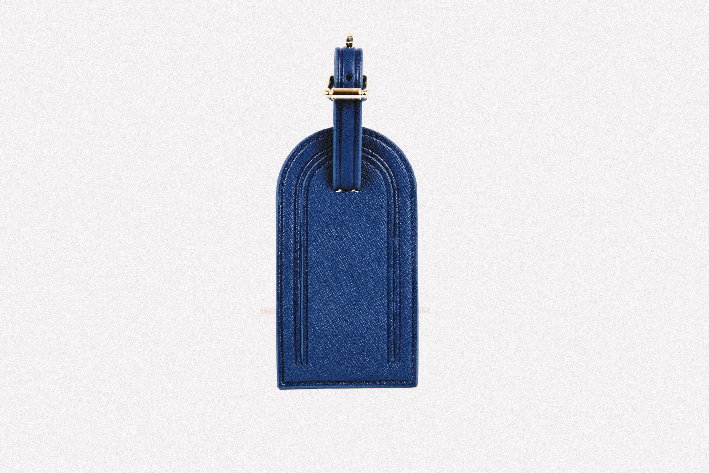 Albion · Small Luggage Tag | Ivory/Blue