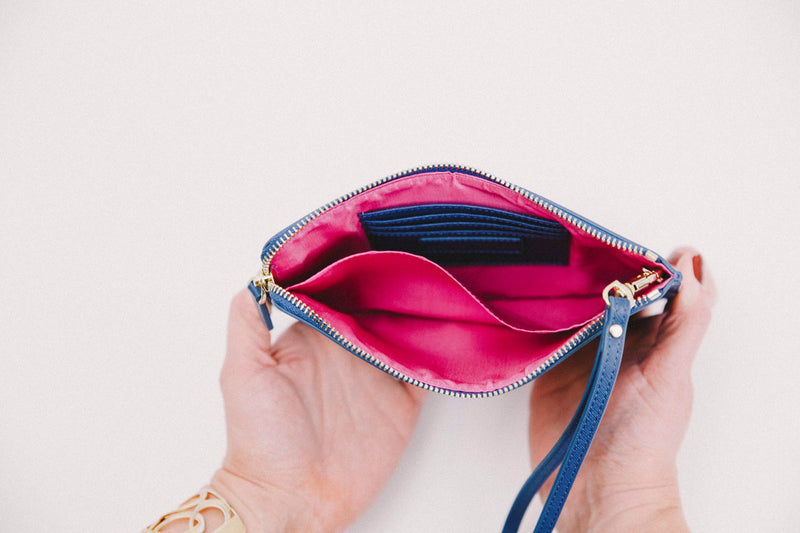 blair wristlet in navy