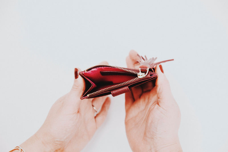blair coin cardholder in mulberry
