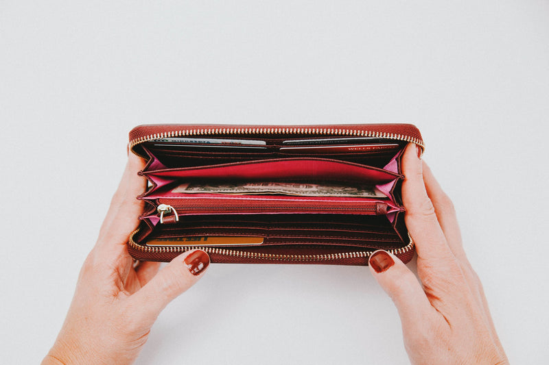marie wallet in mulberry