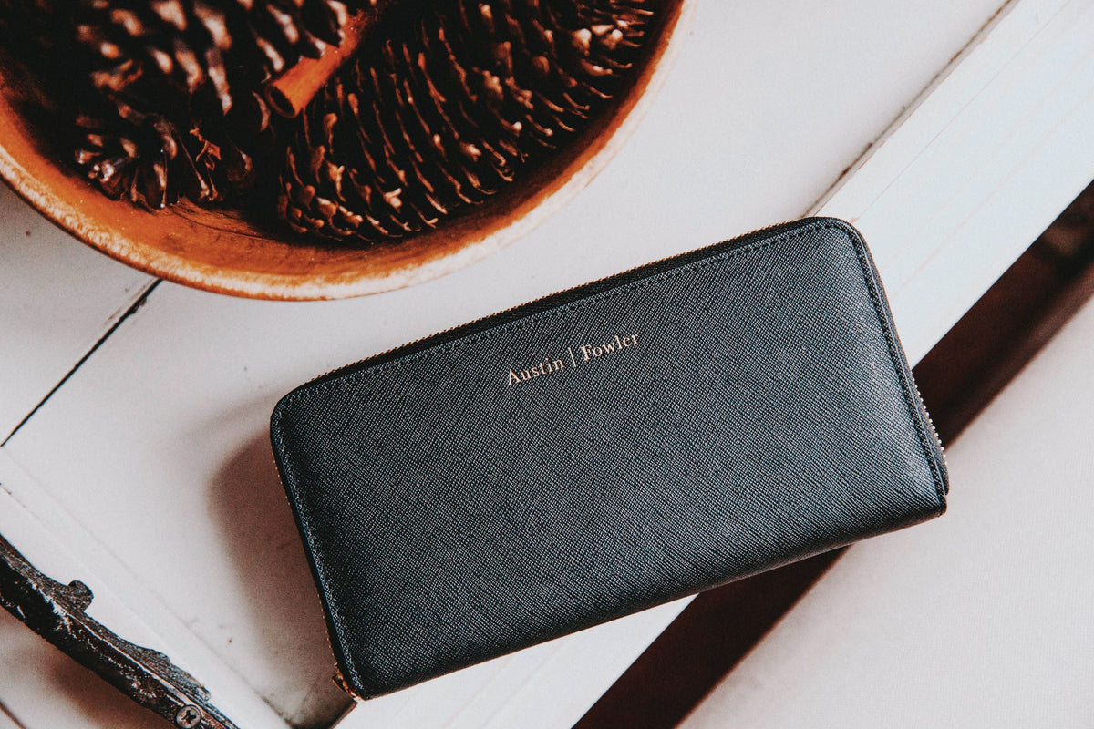 marie wallet in black (outlet)