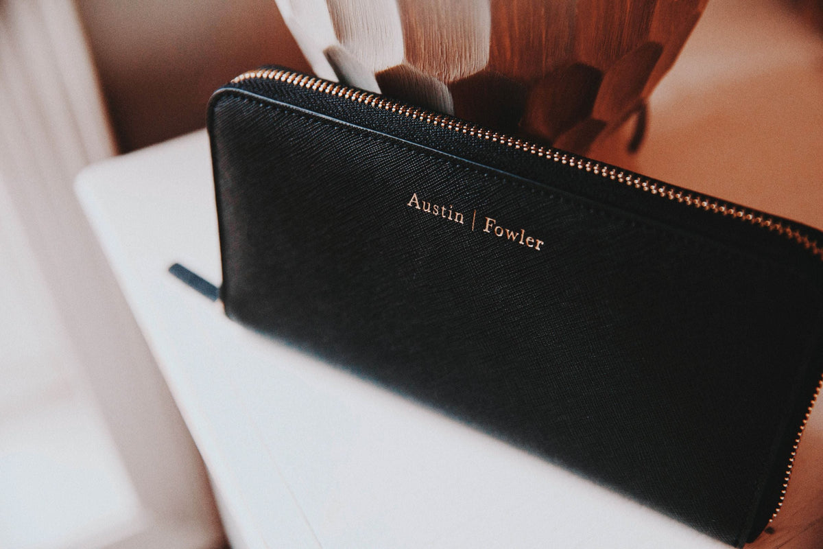 marie wallet in black (outlet)