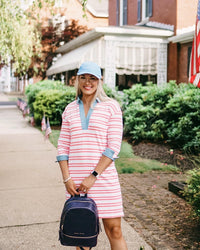 sarah mini backpack in navy (outlet)