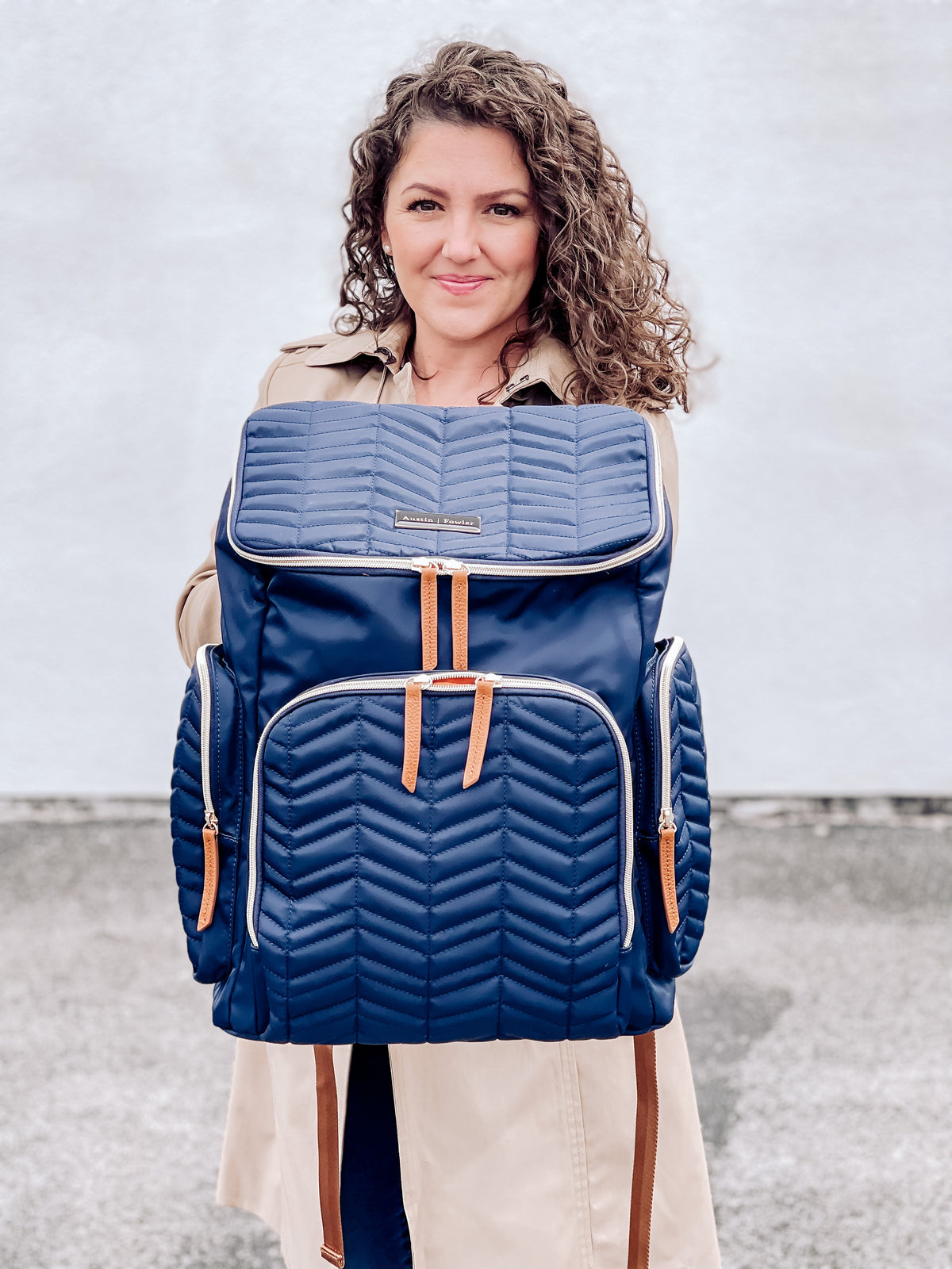 brielle backpack in navy (outlet)