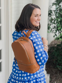 sarah mini backpack in camel (outlet)