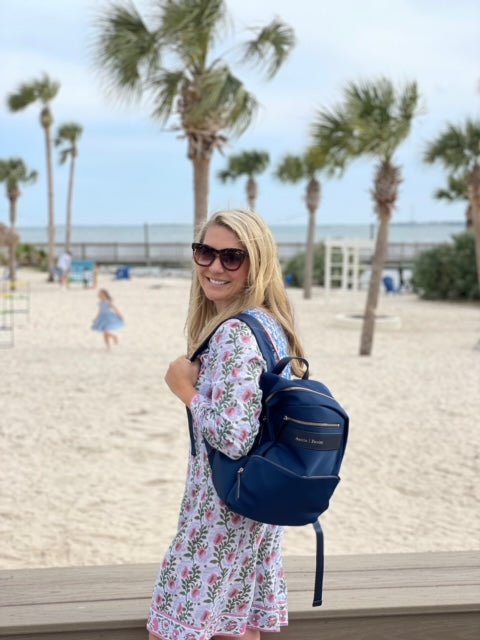 marina mini backpack in navy (outlet)