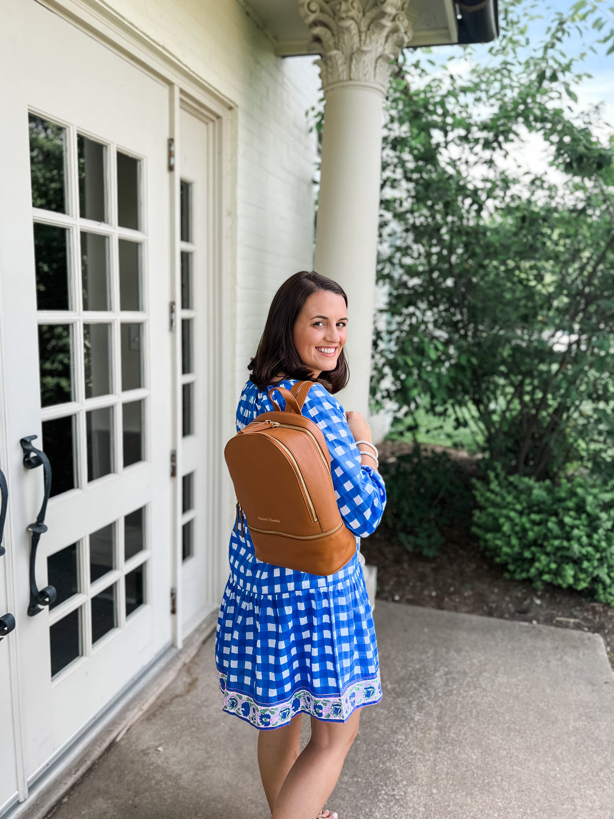 sarah mini backpack in camel (outlet)