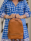 sarah mini backpack in camel