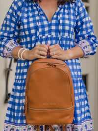 sarah mini backpack in camel (outlet)