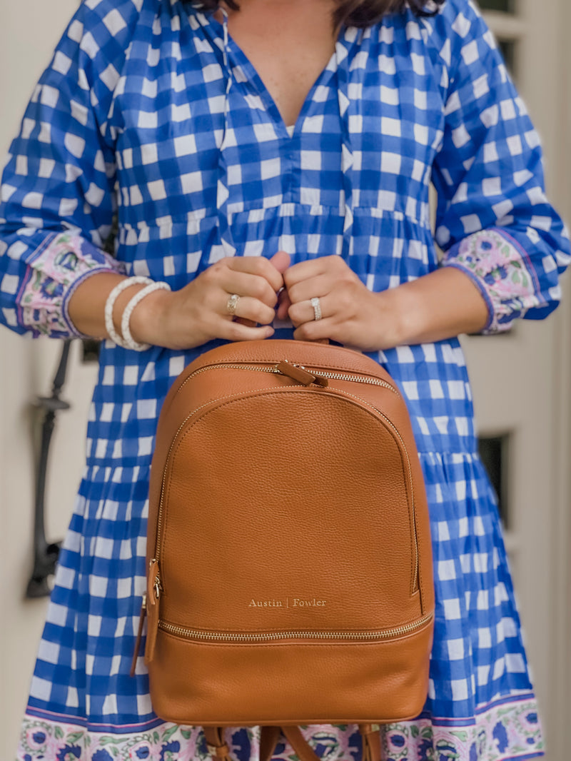 sarah mini backpack in camel
